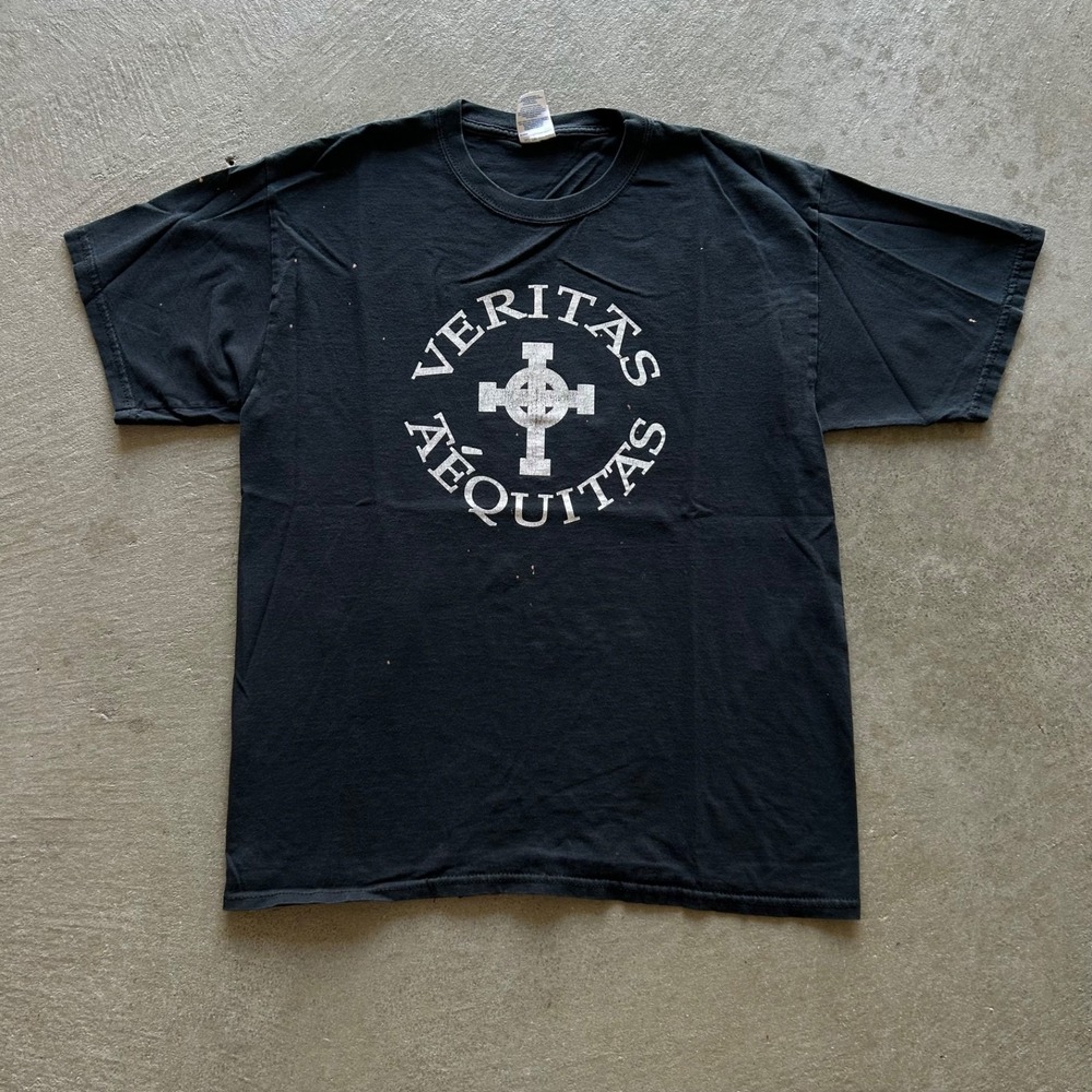 Vintage Boondock‎ Saints Shirt Size Large Black Veritas Aequitas Movie Promo